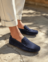 Aheza Slip-On Suede Penny Loafers