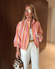 Stylish Zip-Front Candy Bomber Jacket