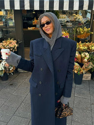 Tailored Long Double-Breasted Coat