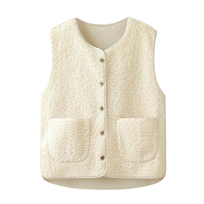 OLANE Teddy Fleece Vest CremeSWomen's Coats & Jackets