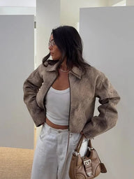 Tie-Dye Zip-Up Bomber Jacket