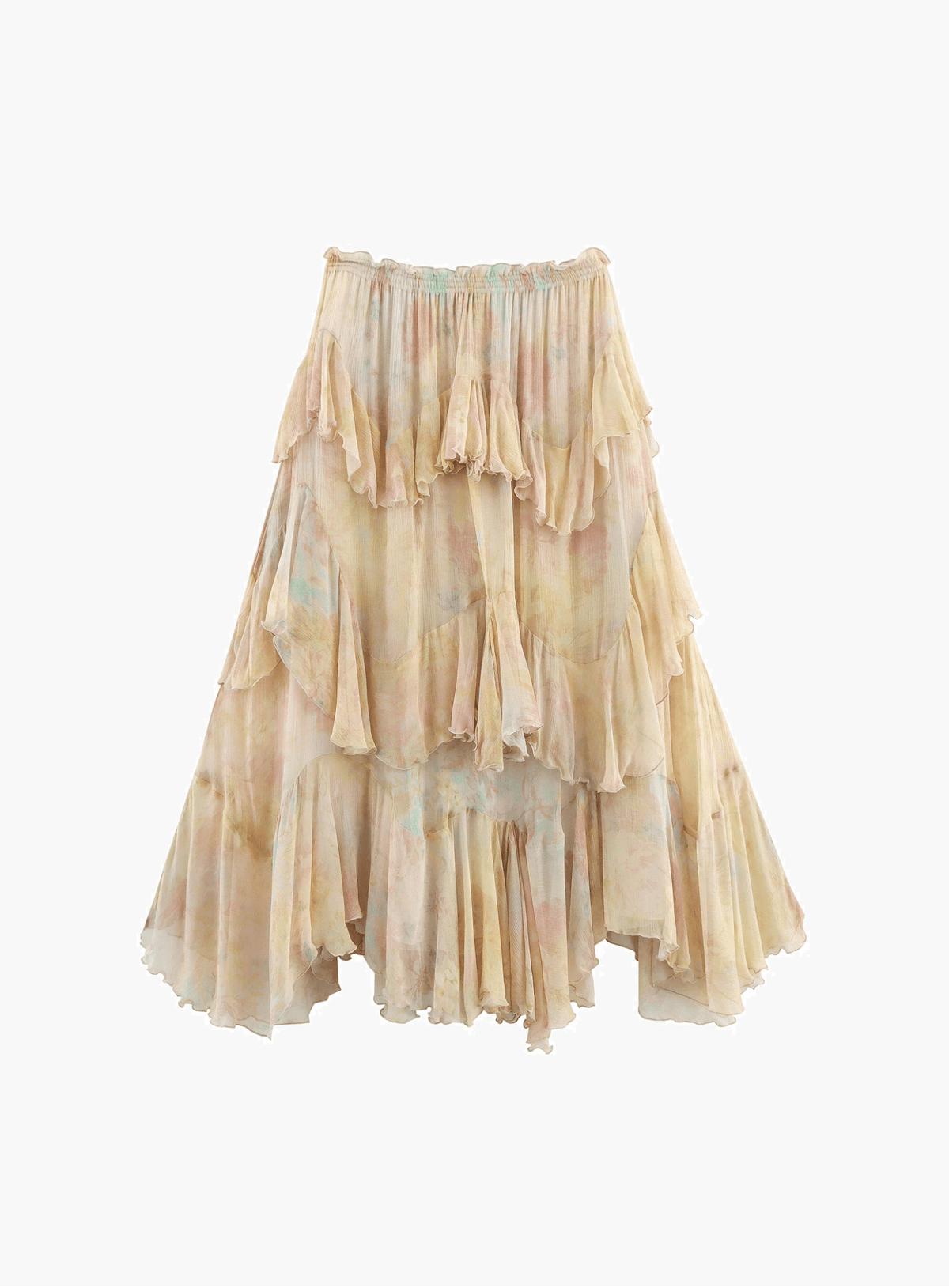 OLANE Tiered Ruffle Boho Maxi Skirt XSWomen's Bottoms