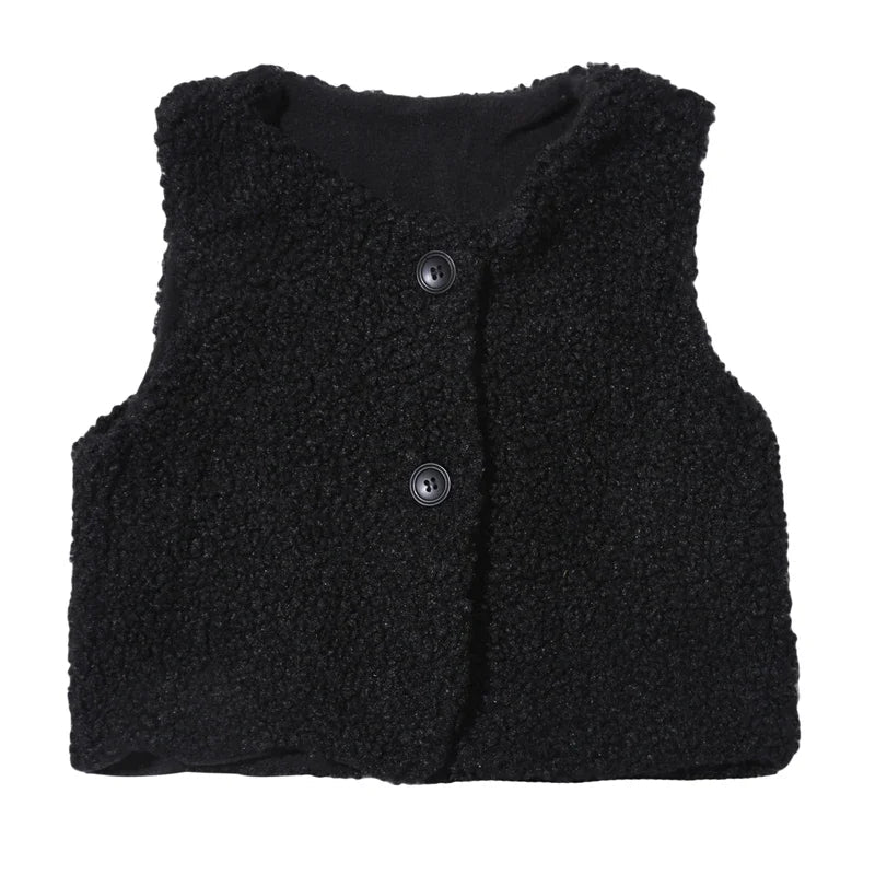OLANE Velvet Baby Vest Light Brown90 (1-2 Years)Kids' Coats & Jackets