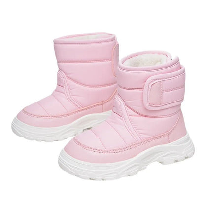 OLANE Waterproof Kids Winter Snow Boots Pink21Kids' Shoes