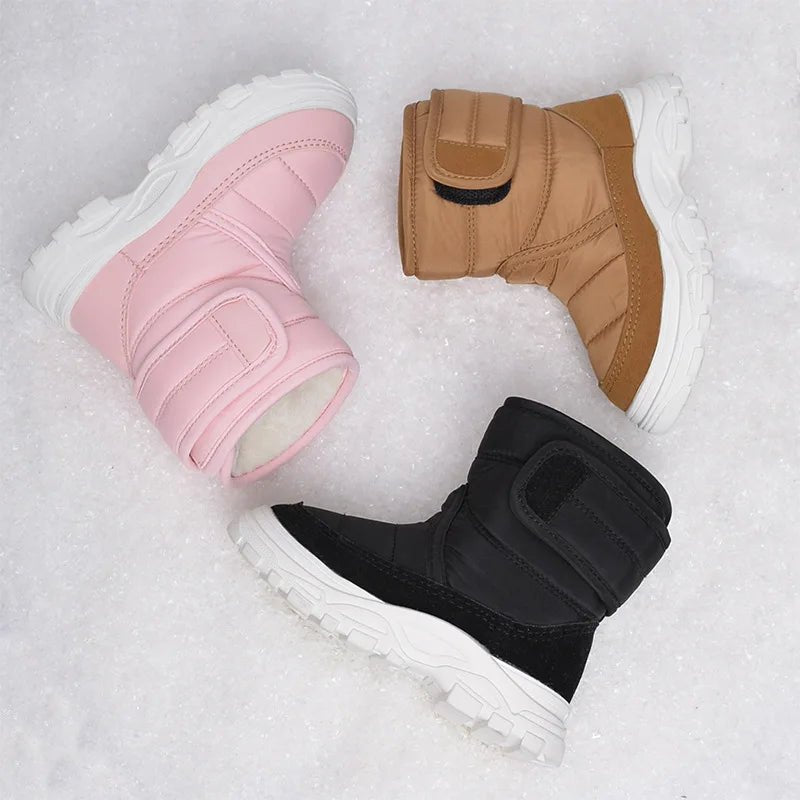 OLANE Waterproof Kids Winter Snow Boots Pink21Kids' Shoes