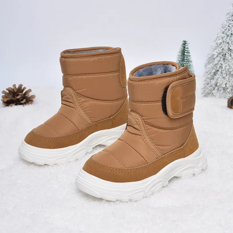 OLANE Waterproof Kids Winter Snow Boots Pink21Kids' Shoes