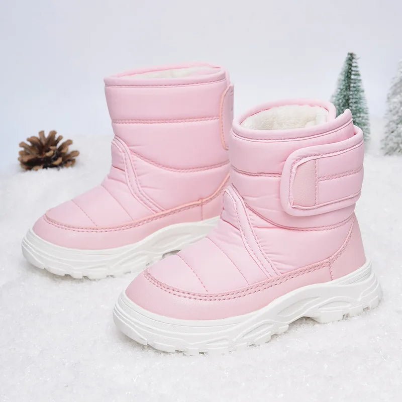 OLANE Waterproof Kids Winter Snow Boots Pink21Kids' Shoes