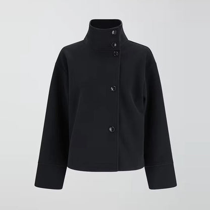 OLANE Winter Cape Collar Coat Navy BlueSWomen's Coats & Jackets