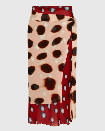 OLANE Wrap Midi Skirt Scarf Detail MWomen's Skirts