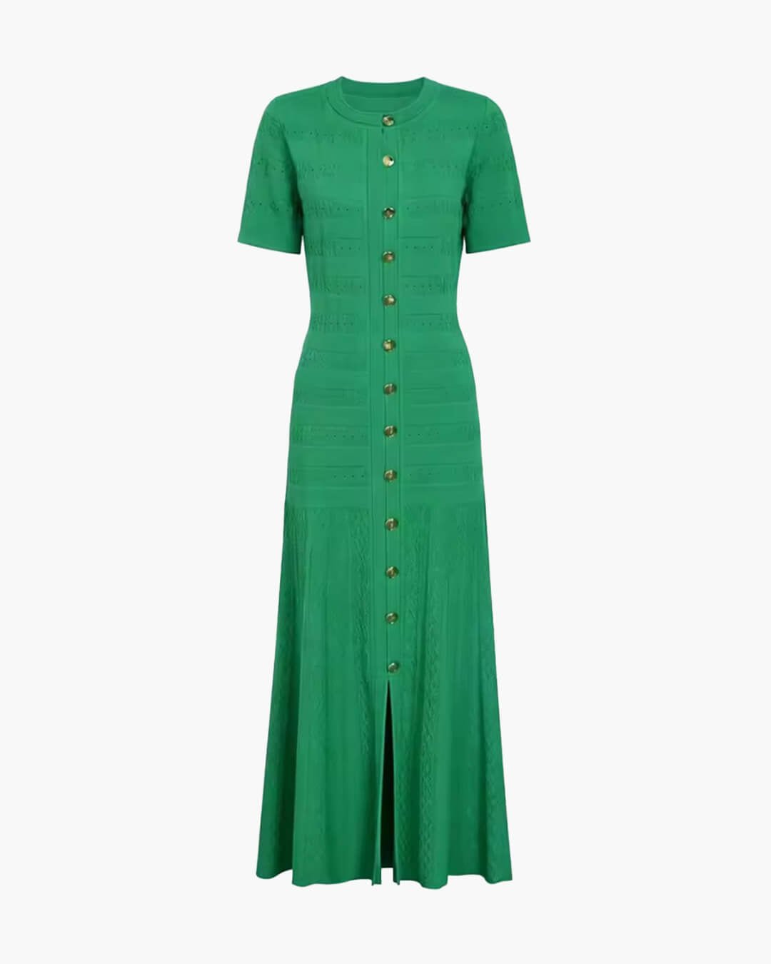 OLANE Wren Ribbed Knit Midi Dress GreenXSWomen's Dresses