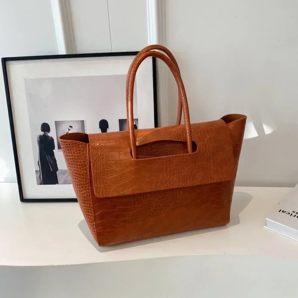 Vintage Embossed Leather Tote