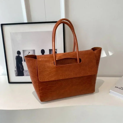 Vintage Embossed Leather Tote