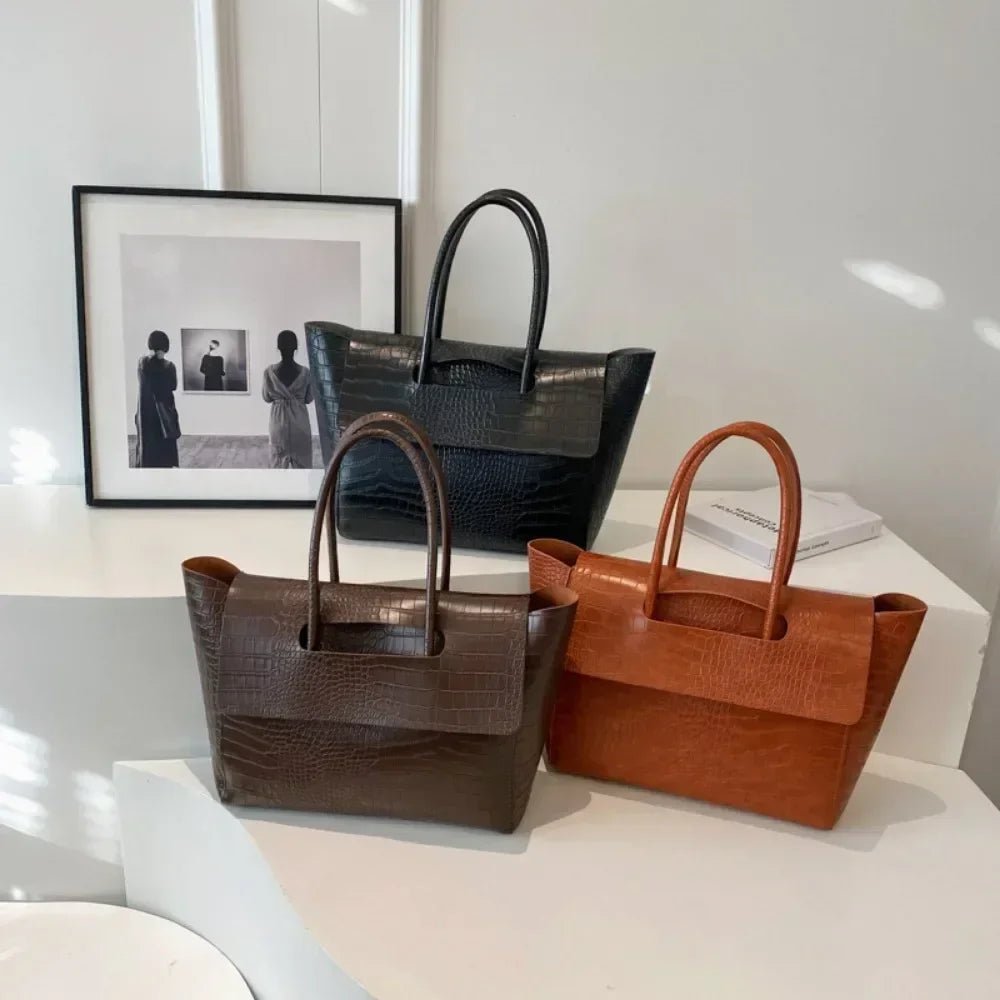 Vintage Embossed Leather Tote