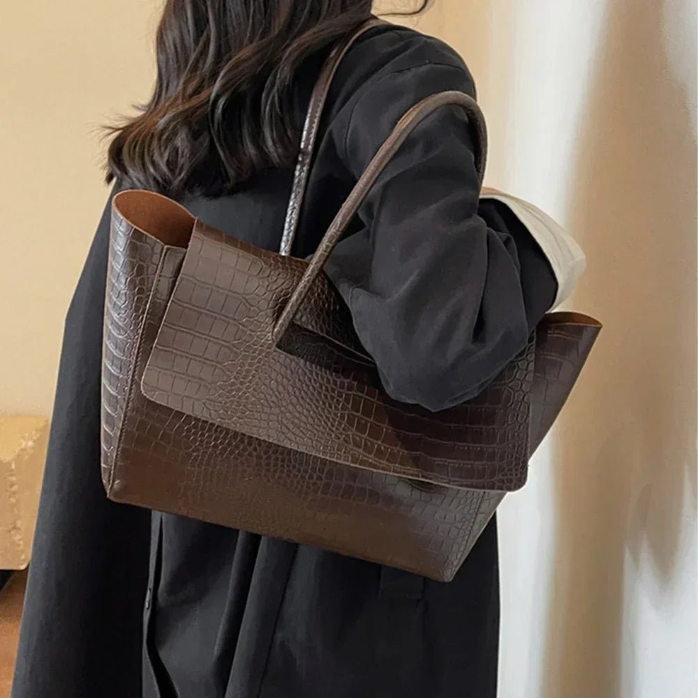 Vintage Embossed Leather Tote