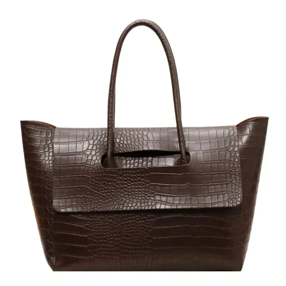Vintage Embossed Leather Tote