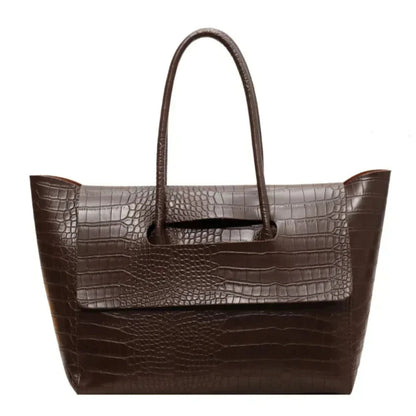 Vintage Embossed Leather Tote