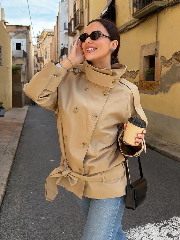 High Neck Utility Trench Jacket