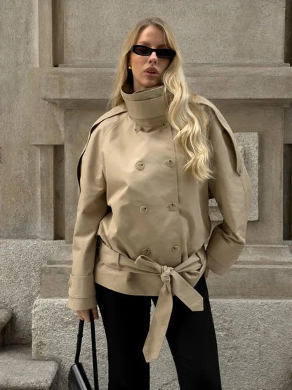 High Neck Utility Trench Jacket