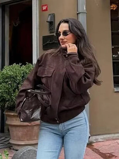 Vintage Oversized Bomber Jacket