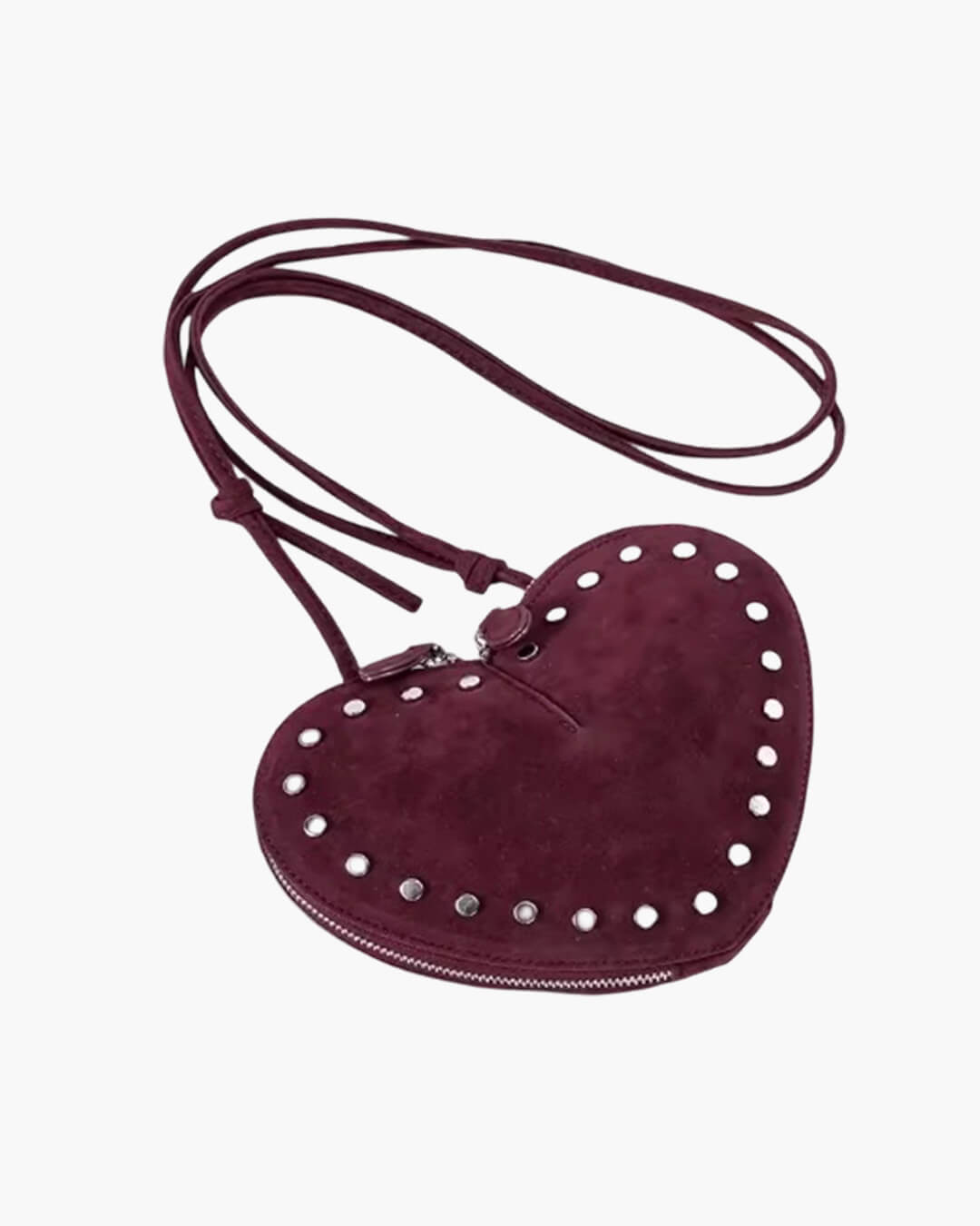 Vintage Faux Suede Crossbody Bag