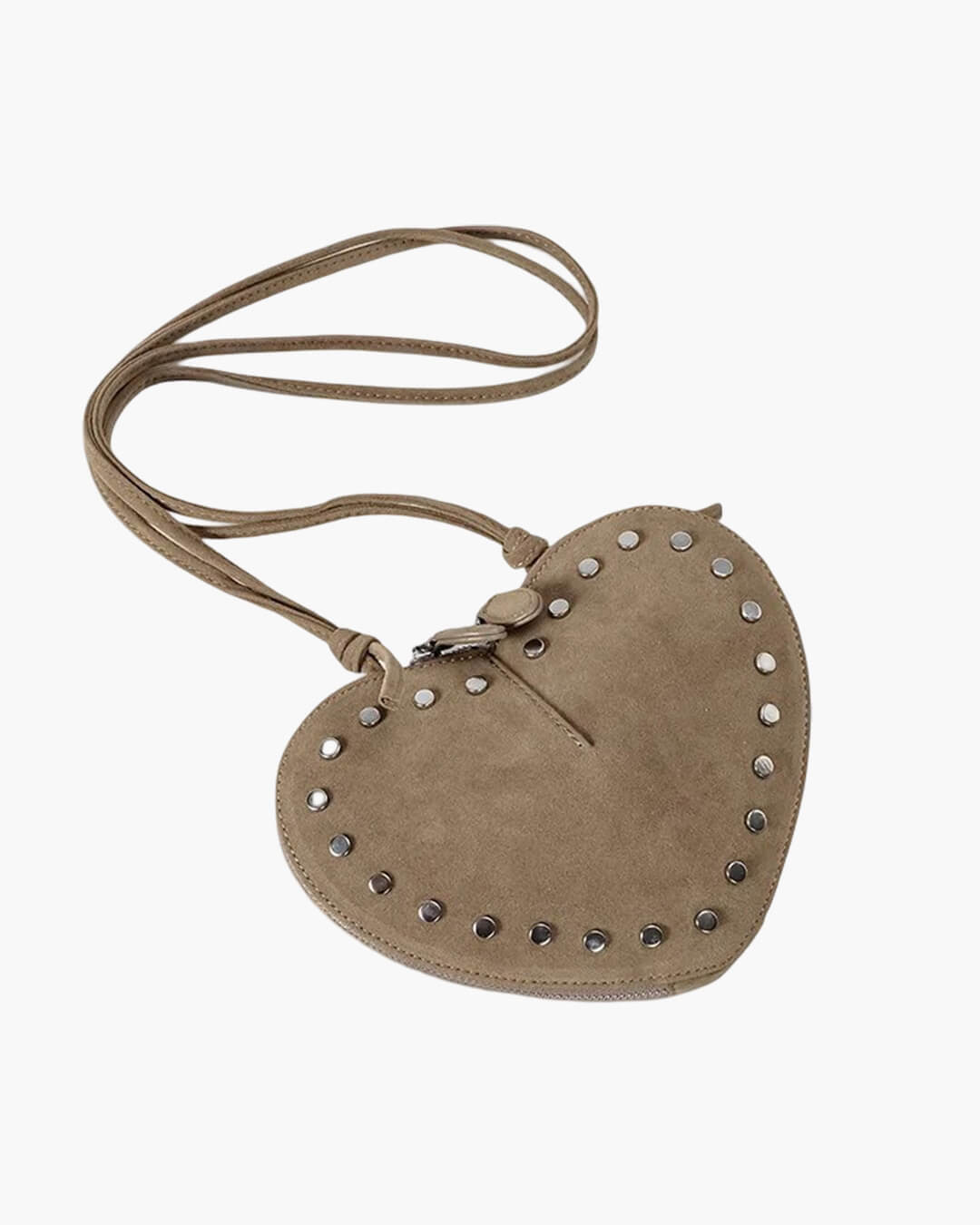 Vintage Faux Suede Crossbody Bag