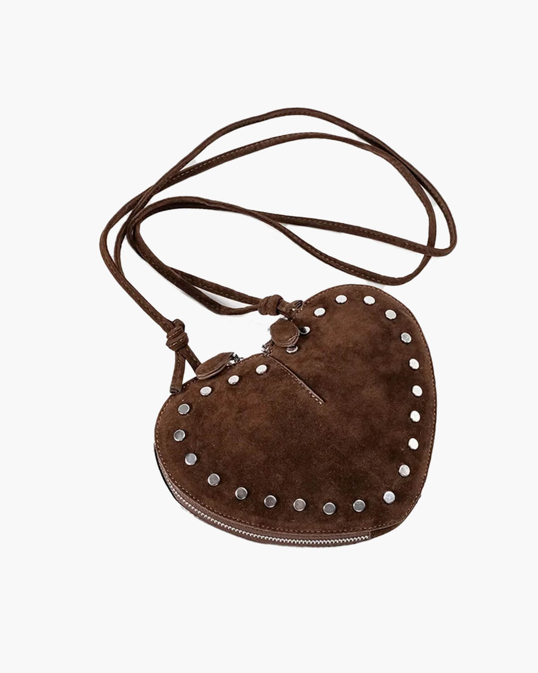 Vintage Faux Suede Crossbody Bag