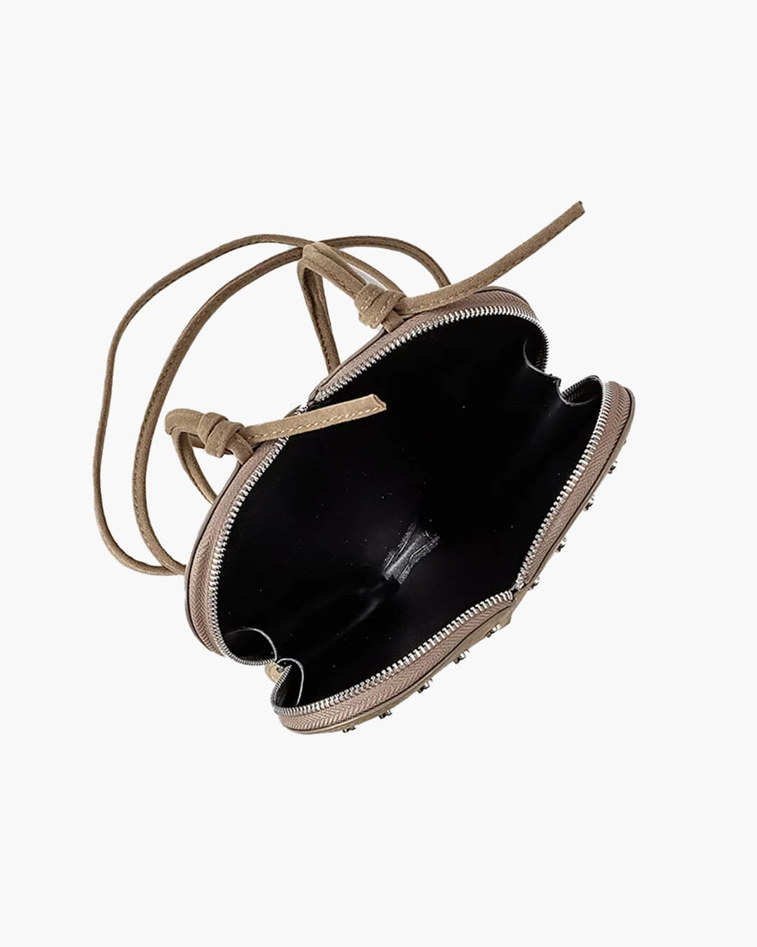Vintage Faux Suede Crossbody Bag