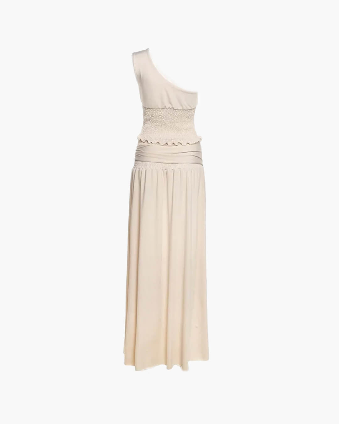 Asymmetric One-Shoulder Belted Maxi Skirt Set