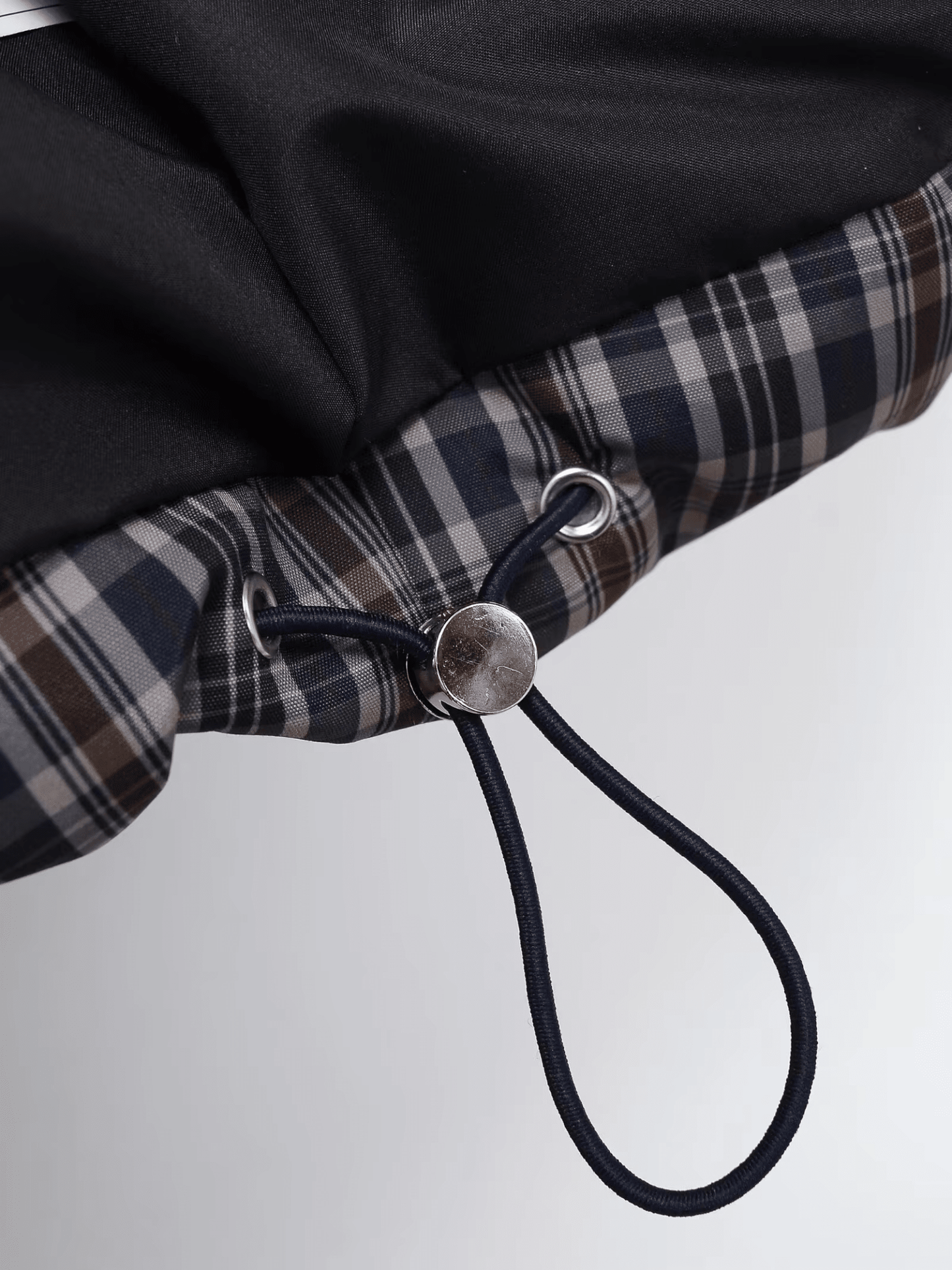 Classic Plaid High Neck Puffer Jacket