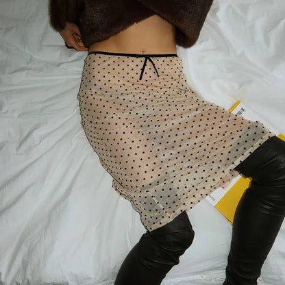 Anna High-Waist Mesh Skirt