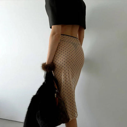 Anna High-Waist Mesh Skirt
